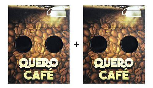 Imagem de Kit 02 Esteiras Bandeja para Braço Sofá com Porta Copo Quero Café ET019