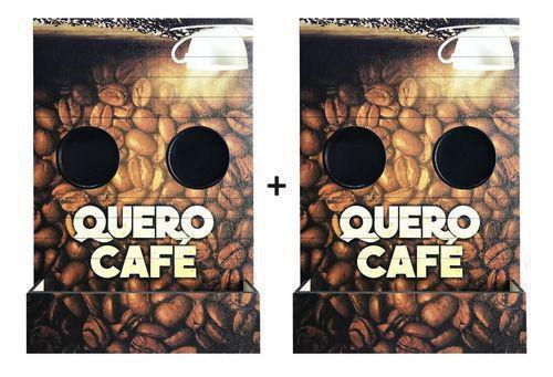 Imagem de Kit 02 Esteiras para Braço Sofá com Porta Copos e Porta Controle Quero Café ET019PC