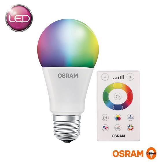 Imagem de Kit 02 lampada bulbo led rgb 7,5w biv. e27 c/ controle osram