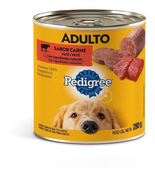 Imagem de Kit 02 Latas Pedigree patê adulto sabor carne 280gr