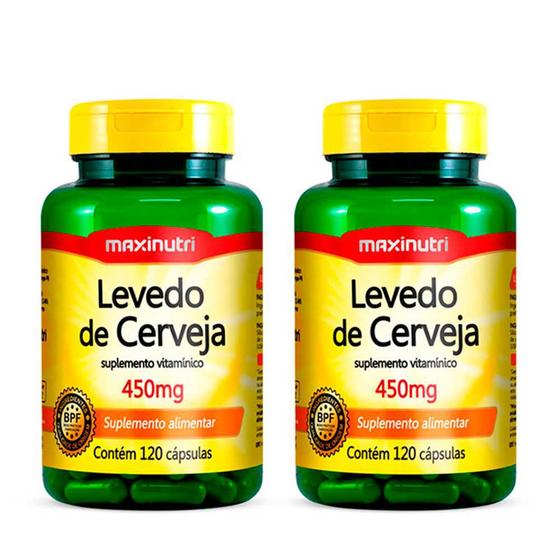 Kit 02 Levedo de Cerveja 450mg 120 Capsulas Loja Maxinutri Menor preço em Kit 02 Levedo de Cerveja 450mg 120 Capsulas Loja Maxinutri
