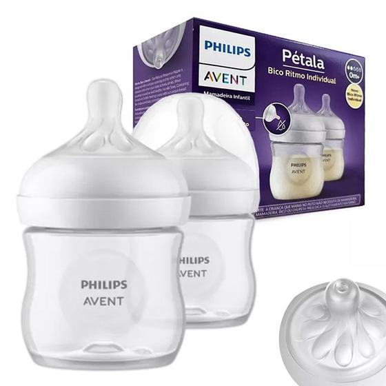 Imagem de Kit 02 Mamadeiras Pétala 3.0 125ml Com Bico N2 - Philips Avent