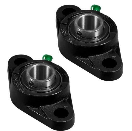 Imagem de Kit 02 Mancal Flange Com Rolamento 20Mm - Ucfl204 Fl204