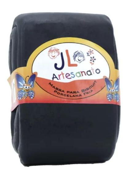 Imagem de kit 02 Massas de Biscuit JL Artesanato Colorida ou Branca 90g