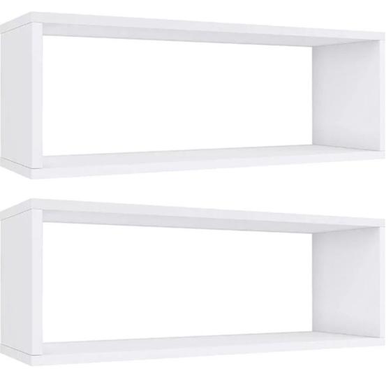 Kit 02 Nichos Retangulares 50x25cm MDF Branco Decorativa Sala Quarto Cozinha Banheiro Madeira Parede Salão Prateleira Menor preço em Kit 02 Nichos Retangulares 50x25cm MDF Branco Decorativa Sala Quarto Cozinha Banheiro Madeira Parede Salão Prateleira