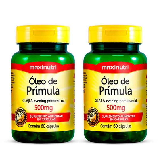 Kit 02 Óleo de Prímula 60 Capsulas 500mg Maxinutri Menor preço em Kit 02 Óleo de Prímula 60 Capsulas 500mg Maxinutri