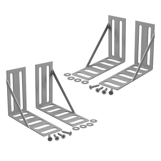 Imagem de Kit 02 Pares Frame Suporte Adaptador de Cabeceira Cama Box com Parafusos - Desk Design