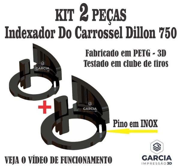 Imagem de Kit 02 Peças Indexador Do Carrossel Para Dillon 750 Fabricado Em 3d