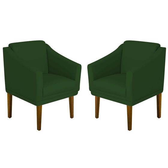 Imagem de Kit 02 Poltrona Cadeira Decorativa Confortável Gran Diego Para Sala Quarto Decoração