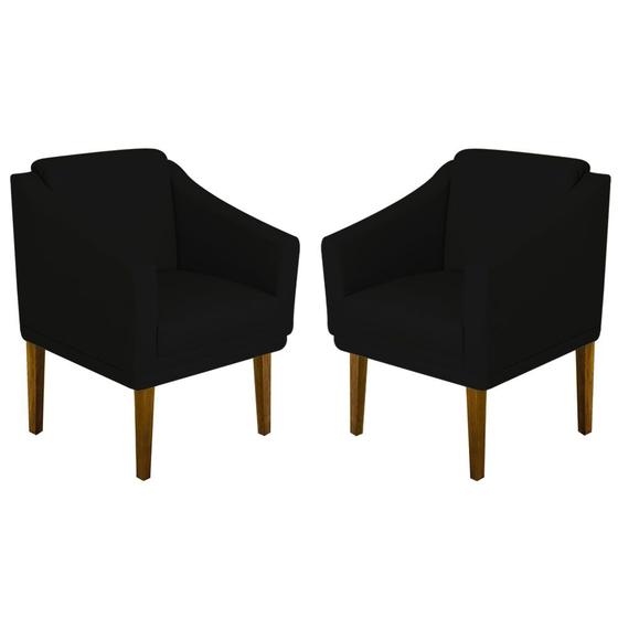 Imagem de Kit 02 Poltrona Cadeira Decorativa Confortável Gran Diego Para Sala Quarto Decoração