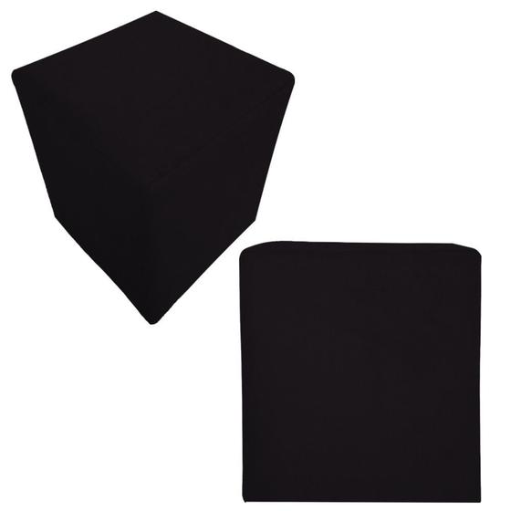 Imagem de Kit 02 Puff Decorativo Dado Quadrado Suede Preto