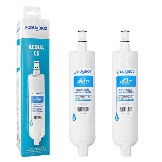Imagem de Kit 02 Refil Compatível Com Filtro Purificador de Água Consul Acqua CS Com Tripla Filtração Acquabios