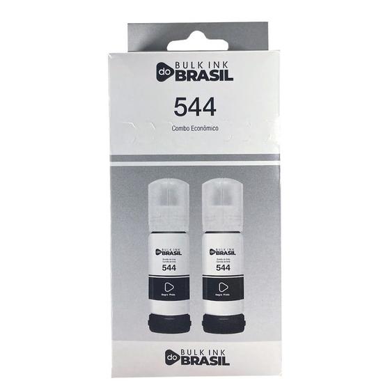 Imagem de KIt 02 Refil de tinta compatível T544 Preto para impressora Tank L3260