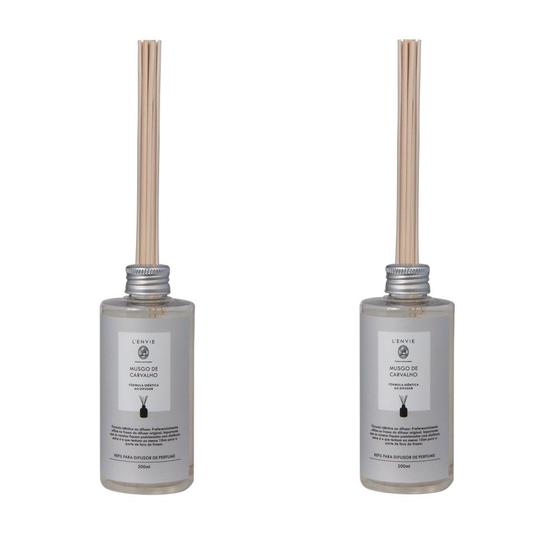 Imagem de Kit 02 Refis para Difusor de Perfume Musgo de Carvalho 200ml Elementos Lenvie