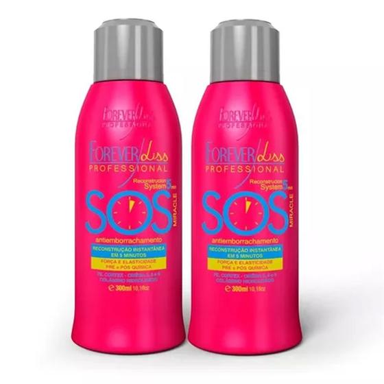 Imagem de Kit 02 S.O.S Antiemborrachamento Forever Liss 300ml