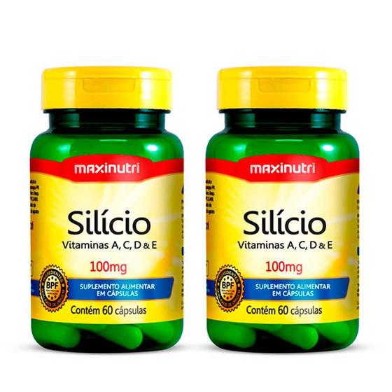 Imagem de Kit 02 Silício Vitaminas Acde 60 Capsulas Maxinutri