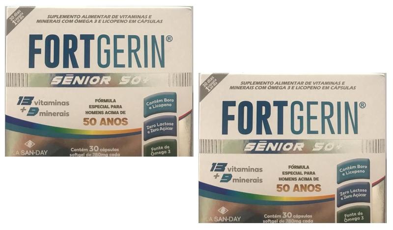 Imagem de Kit 02 Suplemento Fort Gerin Senior50 Com 30Cps - La San Day