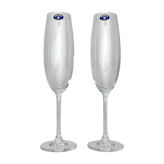 Imagem de Kit 02 Taças Champanhe Flute Cristal 220ml Bohemia Colibri
