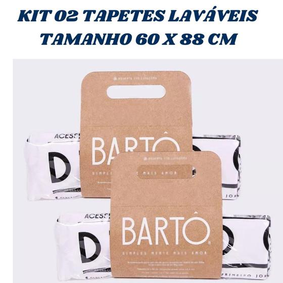 Imagem de Kit 02 Tapete Higiênico Barto Lavável Impermeável para 01 Cachorro de médio ou 02 pequenos