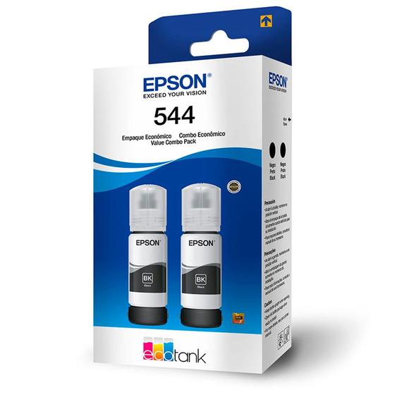 Kit 02 Tintas Originais T544 L3150 L3250 L3210 Preto Menor preço em Kit 02 Tintas Originais T544 L3150 L3250 L3210 Preto