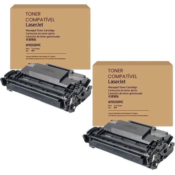 Imagem de Kit 02 Toner Compatível W9008mc W9008 9008 E50145dn E52645dn