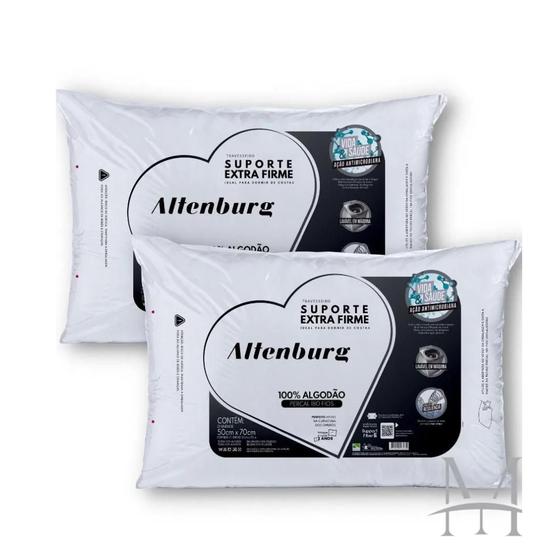 Imagem de Kit 02 Travesseiros Altenburg Suporte Extra Firme  180 Fios