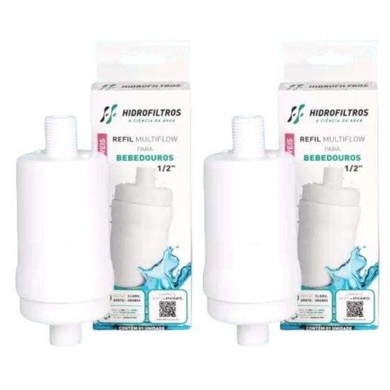 Imagem de KIT 02 UN Refil Multiflow Hidrofiltros Bebedouros Geladeiras