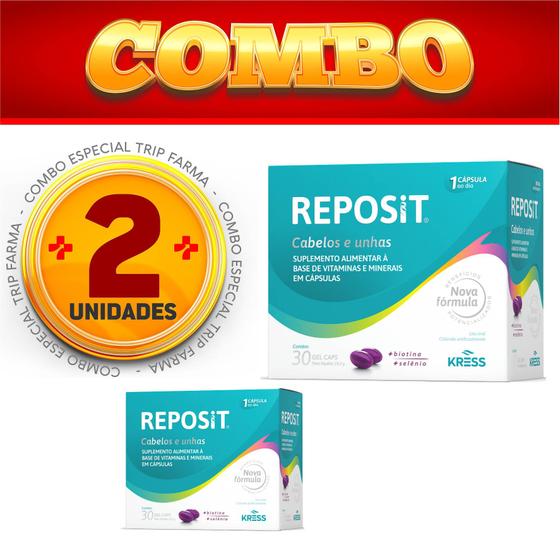 Kit 02 Unidades Reposit Kress Suplemento Para Cabelos E Unhas 30 