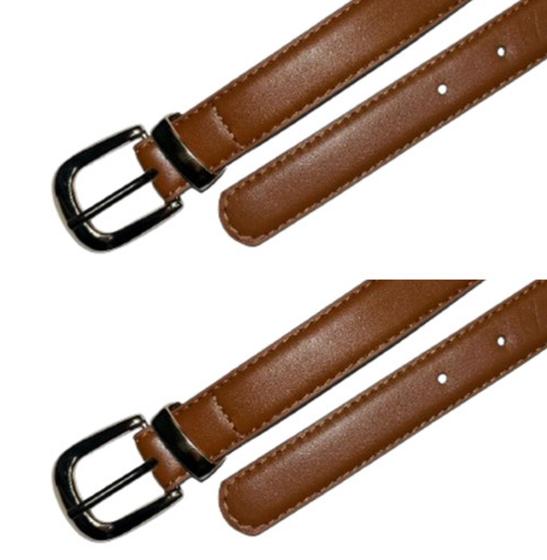 Imagem de KIT 02UN Cinto Feminino Fivela Dourada material sintético Liso Casual Para Eventos Sociais BBH-96