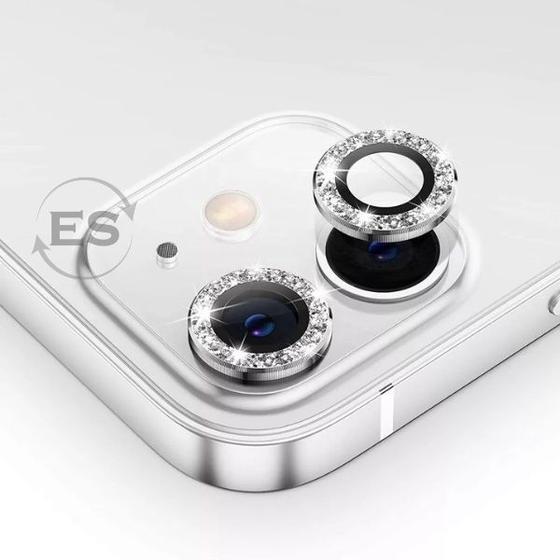 Imagem de Kit 02X Película Lente Câmera Brilho Diamante Para iPhone 11 Normal - Charme e Proteção
