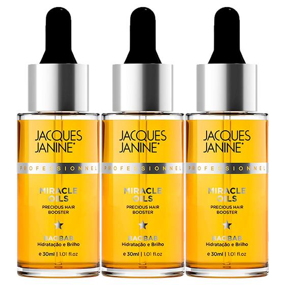 Imagem de Kit 03 Booster Miracle Oils Baobab Oil Jacques Janine 30ml