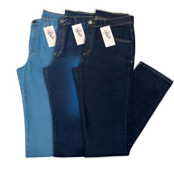 Imagem de Kit 03 Calças Jeans com Lycra 