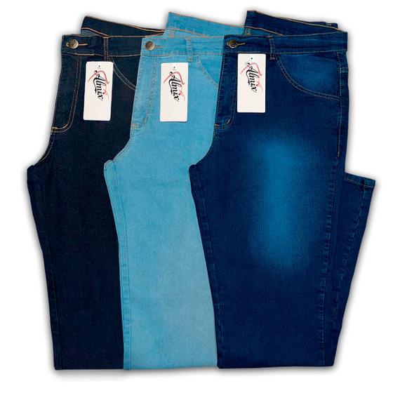 Imagem de Kit 03 Calças Jeans Masculina - Tradicional