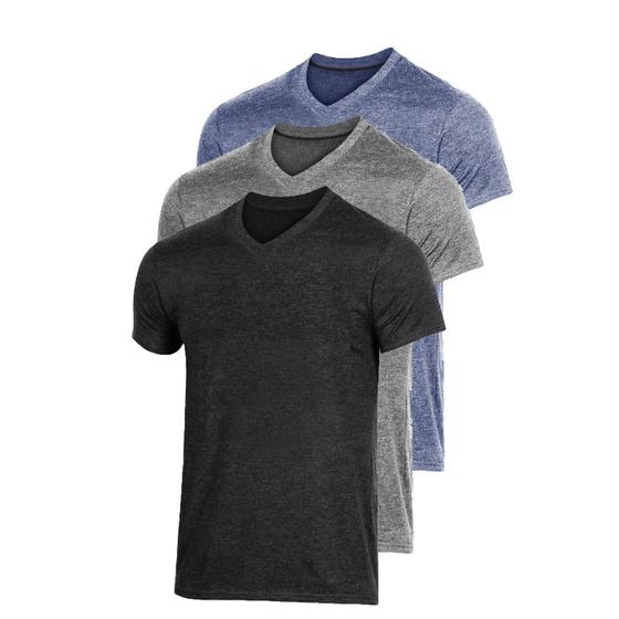 Kit 03 Camisetas Camisa Masculina Gola V Slim Fit Basica Menor preço em Kit 03 Camisetas Camisa Masculina Gola V Slim Fit Basica