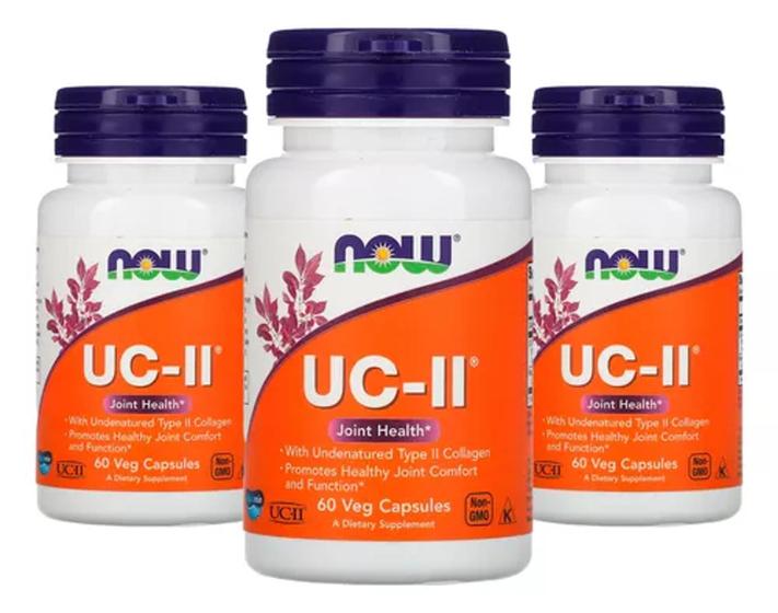 kit 03 Colágeno Tipo 2 Uc-ii 40mg Now Foods 60 Veg Caps 3un Sabor Sem Sabor Menor preço em kit 03 Colágeno Tipo 2 Uc-ii 40mg Now Foods 60 Veg Caps 3un Sabor Sem Sabor