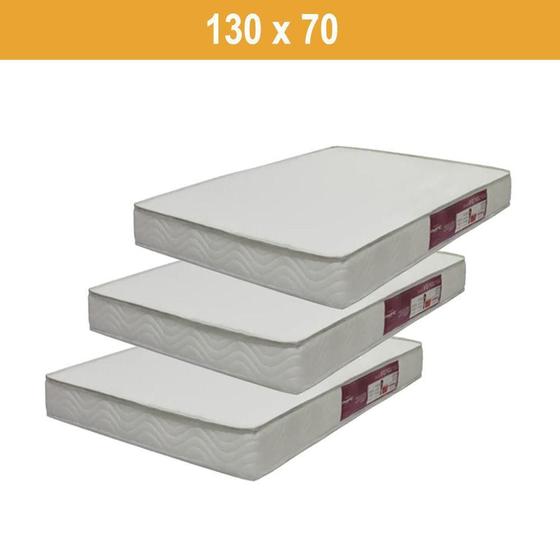 Imagem de Kit 03 Colchões 130x70 Para Berço Padrão Americano Light Ortobom