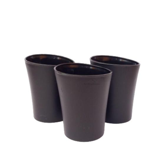 Imagem de Kit 03 Copos Plastico Duro Resistente Bebidas 300Ml Preto