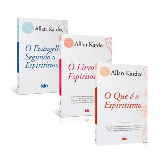 Imagem de Kit 03 Livros de Allan Kardec : O Evangelho Segundo o Espiritismo, Livro dos Espíritos e O Que é o Espiritismo
