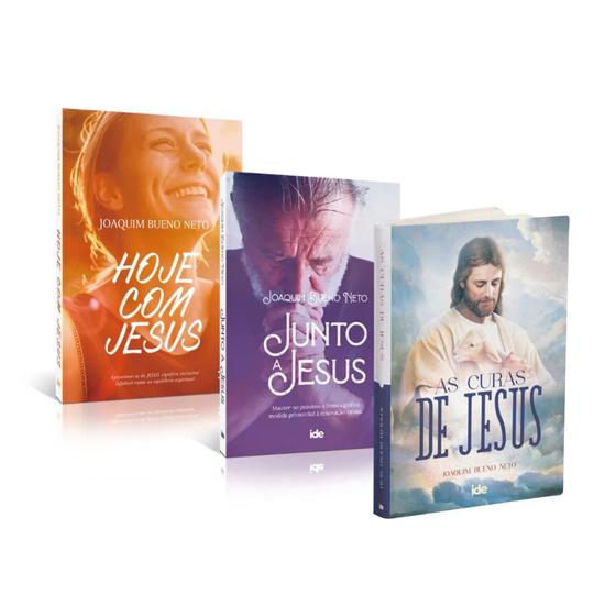 Imagem de Kit 03 livros Jesus: As Curas de Jesus + Hoje com Jesus + Junto a Jesus