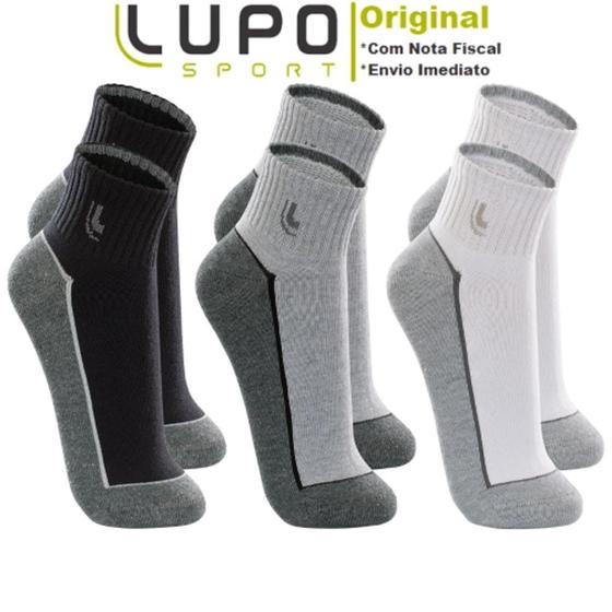 Kit 03 Meias Masculinas Cano baixo - Lupo Sport Menor preço em Kit 03 Meias Masculinas Cano baixo - Lupo Sport