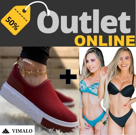 Imagem de Kit 03 peças sendo 1 tênis shoes sneaker sh05 marsala + 1 conjunto e lingeries