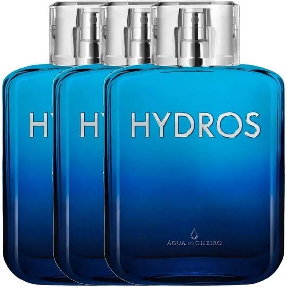 Kit 03 Perfumes Hydros Água De Cheiro 3x100ml - Kit de Perfume ...