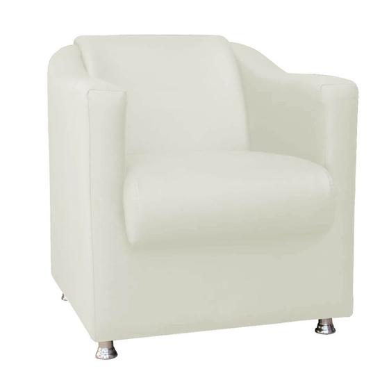 Imagem de Kit 03 Poltrona Cadeira Decorativa Tilla   Para Sala de Estar Recepção Escritório Corinho Branco - KDAcanto Móveis