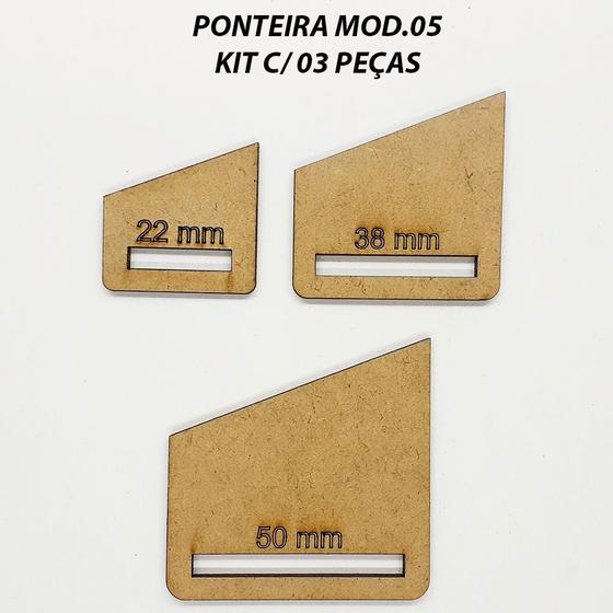 Imagem de Kit 03 ponteiras mdf para laços - 09 modelos disponiveis