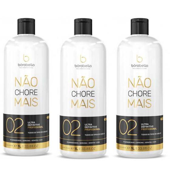 Imagem de Kit 03 Progressiva Não Chore Mais Bórabella 1L