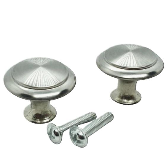 Imagem de Kit 03 Puxadores Ponto Inox Escovado 27mm Para Móveis