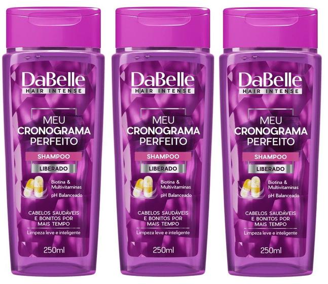 Imagem de Kit 03 Shampoo DaBelle Meu Cronograma Perfeito Saúde Capilar