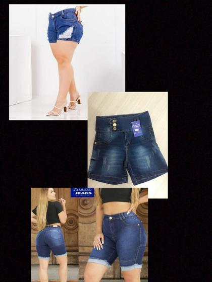 Imagem de KIT 03 Short's jeans feminino tamanho 38, três modelos diferentes