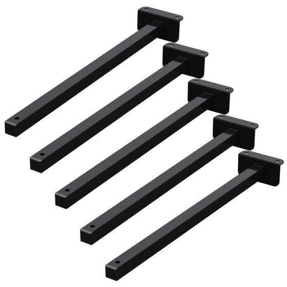 Imagem de KIT 03 Suportes Haste De Refletor Led Parede Fachada Banner Base L Curva 20 Cm