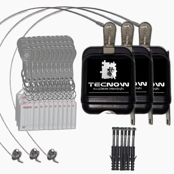 Imagem de Kit 03 Travas Tecnow para Carrinho de compras em Condominio + 30 Chaves